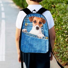 Рюкзак дитячий з собакою 34х27 см, ранець міський для хлопчика, дівчинки (00475)