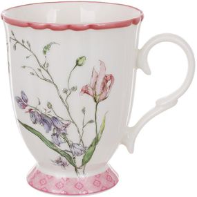 Кухоль порцеляновий "Wisteria Garden" 380мл, чайна чашка, рожева