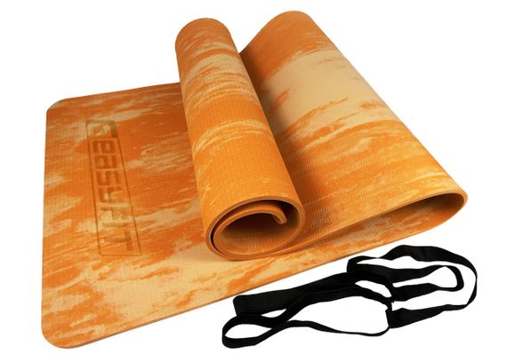 Килимок для йоги та фітнесу EasyFit s-EVA Mat 8 мм Помаранчевий (EF-1911-Or)