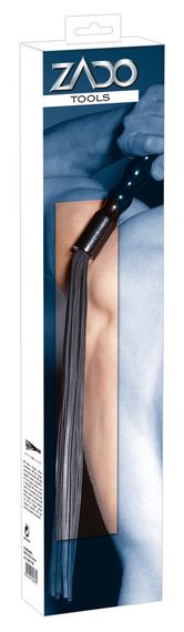 Кожаный флогер с деревянной ручкой sexstyle | Зображення 1