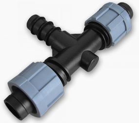 Трійник Bradas крапельна стрічка х2 / з'єднувач для трубки 20 мм 25 шт