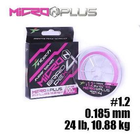 Шнур плетенный рыболовный Intech Интеч MicroN Plus PE X4 100m 1.2 24lb / 10.88kg