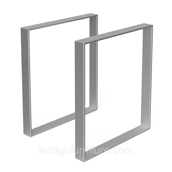 Комплект опор для столу з металу 600×70mm, H=730mm (профільна труба: 70x11mm) Сірий