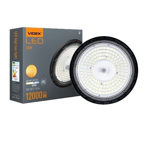 LED Світильник висотний 100W 5000К 12000Lm 220V чорний ХайБей VL-HBe03-1005B Videx | Зображення 4