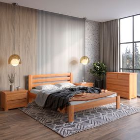 Полуторне дерев'яне ліжко Mebigrand Колумбія Вільха 120х200 см (MBG-3348)
