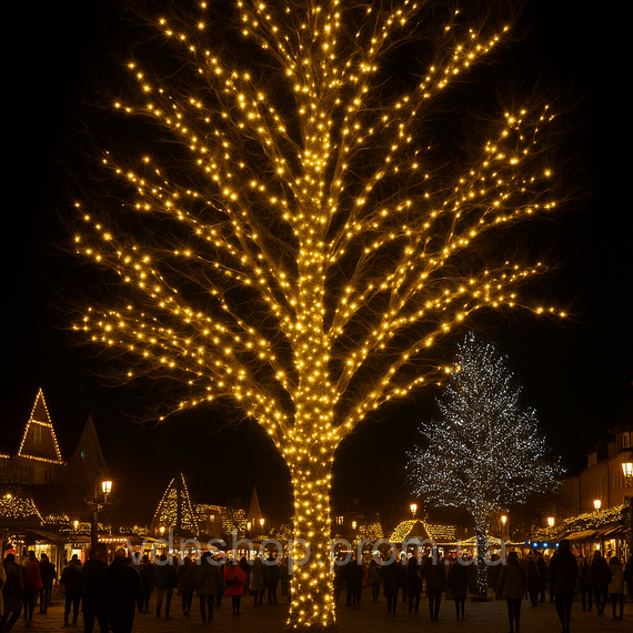 Гірлянда Різдвяна фея вулична 50 м 500 LED білий провід Жовтий CF500L50MWY | Зображення 1