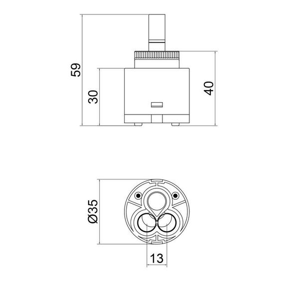 Картридж для смесителя Qtap Spojeni 35 мм QT35MM | Зображення 1