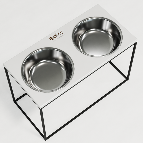 Миски на подставке для очень больших собак Hollky Base XXL40 (2 × 2,8 л) BXXL40-643240-BLWH | Зображення 13