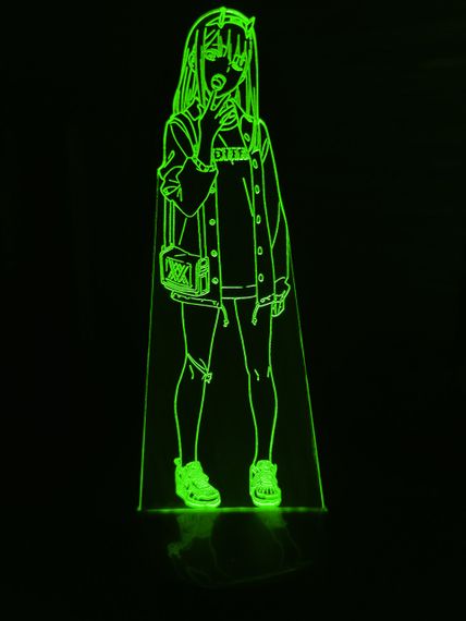 Акриловый светильник-ночник Зеро Ту 3 зеленый tty-n000822