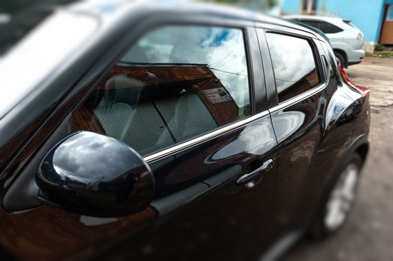 Окантовка стекол (4 шт, нерж) OmsaLine - Итальянская нержавейка для Nissan Juke 2010-2019 гг | Зображення 1