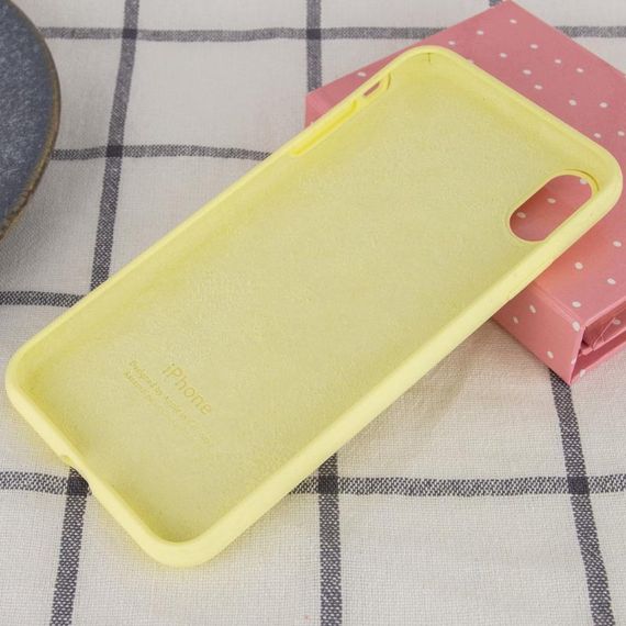 Чохол Silicone Case Full Protective (AA) для Apple iPhone X / XS (5.8") Жовтий / Mellow Yellow | Зображення 2