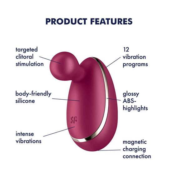 Вібратор для зовнішньої стимуляції Satisfyer Spot On 1 Berry, гнучкий відросток | Зображення 2