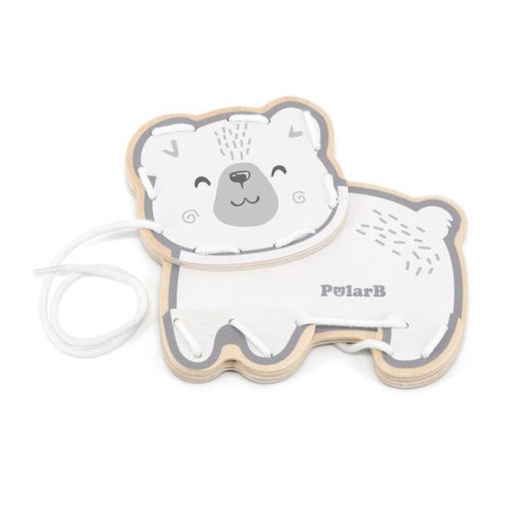 Дерев'яна шнурівка Viga Toys PolarB Звірята (44044) | Зображення 3