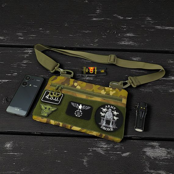 Молодежная тактическая сумка для патчей на плечо с 4 карманами multicam RW-45 | Зображення 4