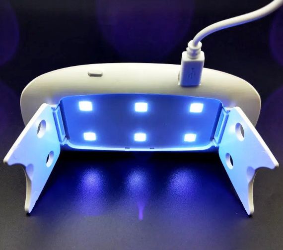 Лампа для манікюру та педикюру SUN Mini WHITE 6W UV/LED лампа для сушіння гель лаку нігтів | Зображення 2