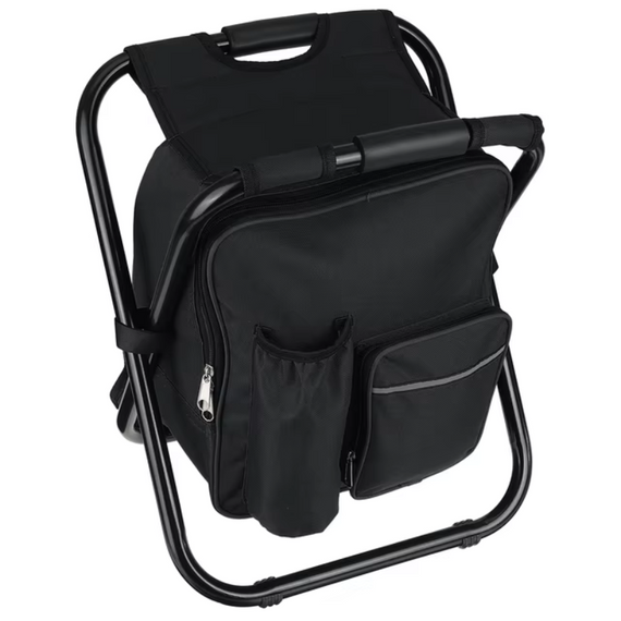 Стілець-рюкзак із термосумкою для риболовлі та походів 3 в 1, крісло-термосумка-рюкзак, чорний, зелений, синій | Зображення 6