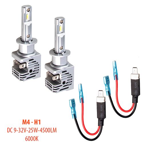 Лампи PULSO M4/H1/LED-chips CREE/9-32v/2x25w/4500Lm/6000K | Зображення 1