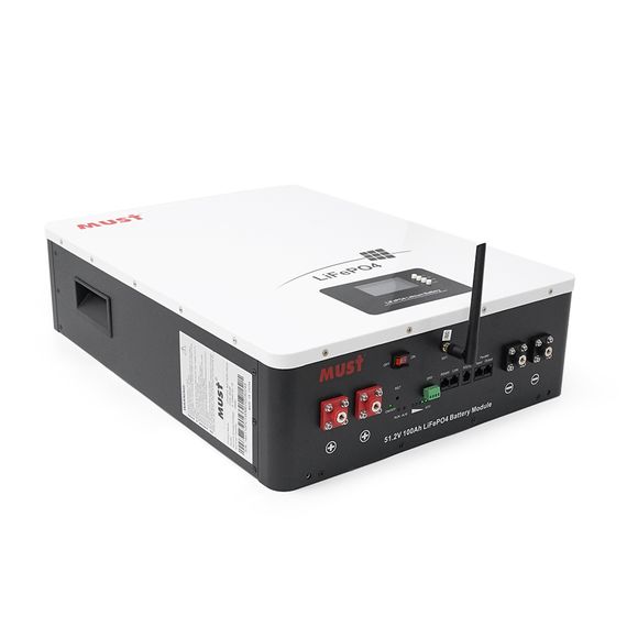 Акумуляторна батарея Must LiFePO4 LP16-48100 51.2V 100Ah, 5,12kWh, BMS100A@16S, CAN2.0/RS232/RS485, 6000 cycles, 625x442x177,44kg