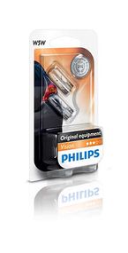 Указательные лампа накаливания PHILIPS 12961B2 W5W 12V 5W W2,1X9,5d