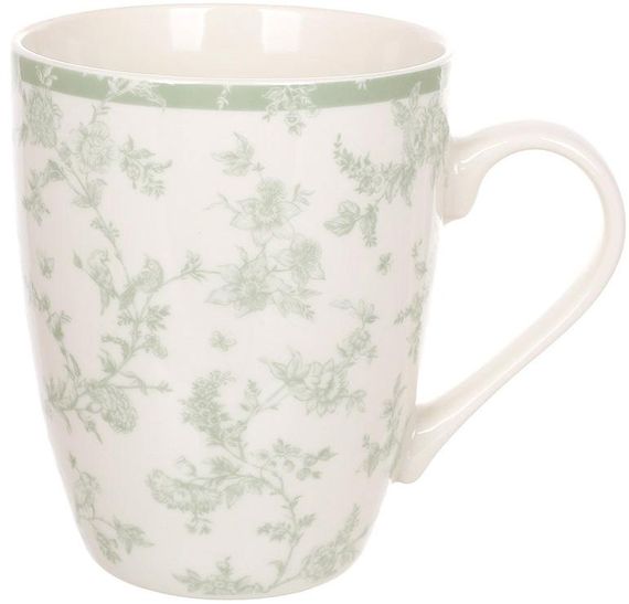 Кухлі порцелянові (чашки чайні) "Floral Green" 6 кухлів 350мл