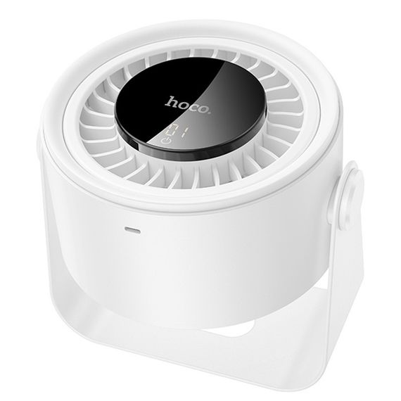Настільний вентилятор Hoco HX66 desktop circulating fan 3000 mAh White | Зображення 3