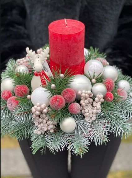 Вінок новорічний різдвяний Premium з литої хвої d-45 см зелений | Зображення 1