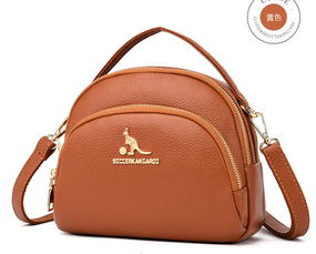 Сумка жіноча маленька через плече крос-боді стильна коричнева (1472К)
