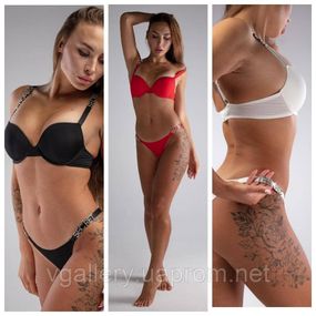 Комплект женского нижнего белья Victoria's Secret Буквы со стразами