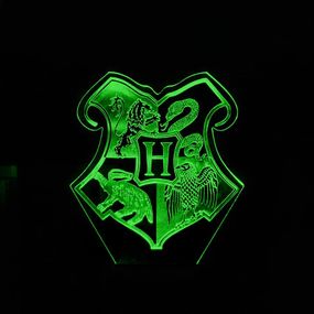 Акриловый светильник-ночник Hogwarts School зеленый tty-n002075