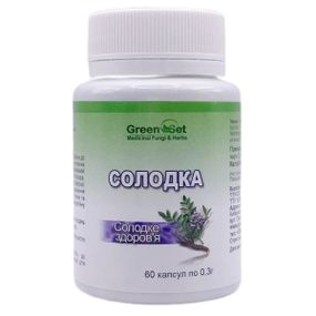 Корінь солодки GreenSet Солодка — Солодке Здоров'я 60 капсул