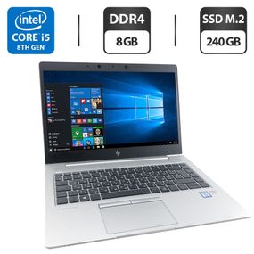 Ультрабук HP EliteBook 840 G6 / 14" (1920x1080) IPS / Intel Core i5-8265U (4 (8) ядра по 1.6 - 3.9 GHz) / 8 GB DDR4 / 240 GB SSD M.2 / Intel UHD Graphics 620 / WebCam б/в