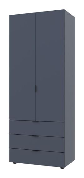 Двостулкова шафа 2-дверна для одягу Гелар 2 Doros колір Графіт 77,5х49,5х203,4 см, 3 висувні ящики | Зображення 4