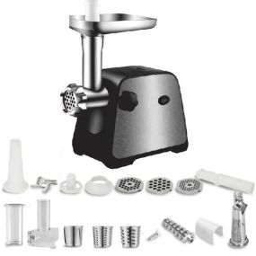 Мясорубка электрическая Domotec MS-2027 3в1 4500W с соковыжималкой, терками и шинковками