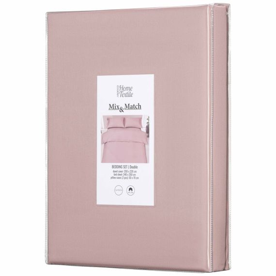 Набір постільної білизни 2,0 сп Ardesto Mix & Match, підковдра 200х220см, 100% бавовна, сатин, пудра (ART2022SP) | Зображення 8