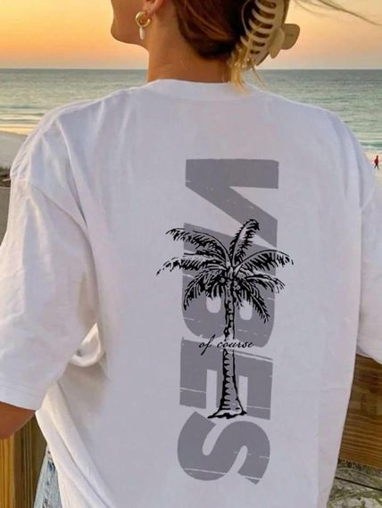 Футболка женская с принтом повседневная S Белая