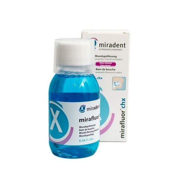 Ополіскувач для ротової порожнини Miradent Mirafluor з CHX 0,06% (100мл)