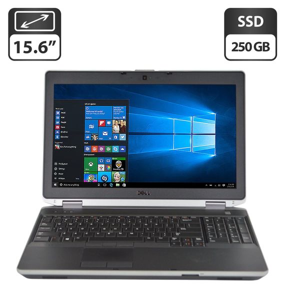 Ноутбук Б-класс Dell Latitude E6530 / 15.6" (1366x768) TN / Intel Core i7-3520M (2 (4) ядра по 2.9 - 3.6 GHz) / 8 GB DDR3 / 250 GB SSD / Intel HD Graphic 4000 / WebCam / DVD-ROM б/у