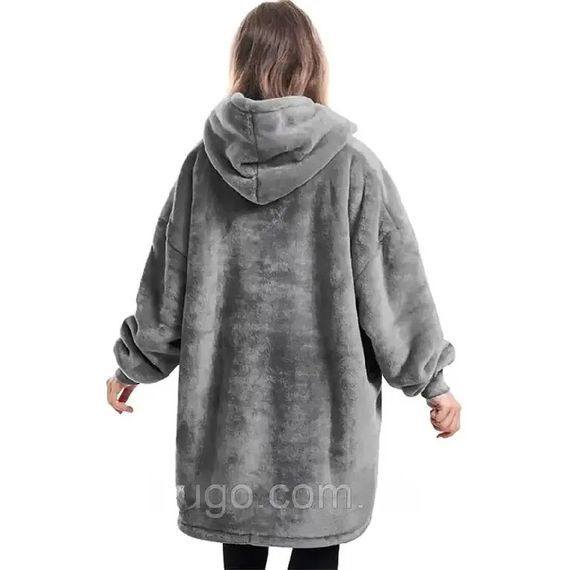 Толстовка з капюшоном Huggle Hoodie Затишний плед-халат оверсайз XPRO 200x140 см (123457660_293) | Зображення 4