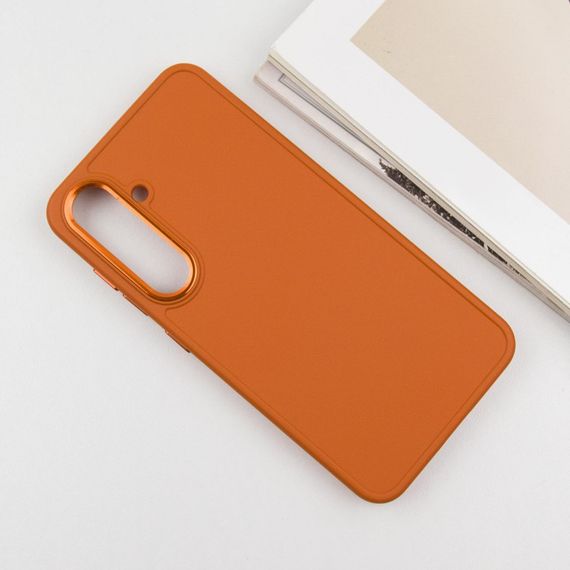 TPU чохол Bonbon Metal Style для Samsung Galaxy S24+ Помаранчевий / Papaya | Зображення 2