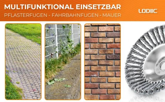 Дротяна щітка LODIIC для мотокоси 25,4 мм, насадка для бензинових тримерів, видалення бур’янів, корщітка, крацовка | Зображення 4