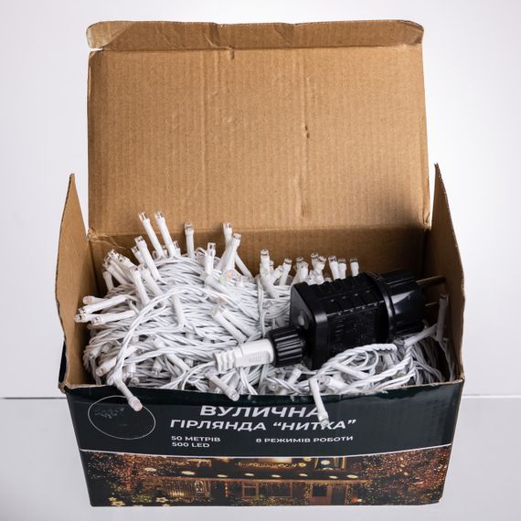 Гірлянда Різдвяна фея вулична 50 м 500 LED білий провід Мультиколір CF500L50MWML | Зображення 5