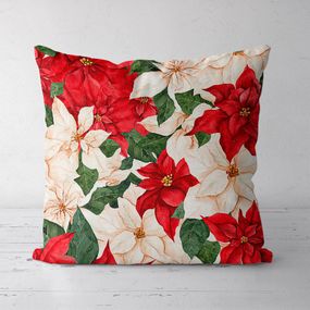 Подушка декоративна Soft Квіти Різдва 45x45 см (45PST_23NG016)