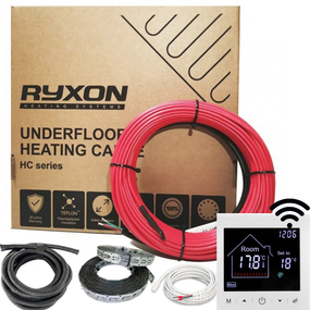 Комплект нагревательный кабель Ryxon HC20 20 W/m(ø3.5 мм)+терморегулятор EcoReg M2 WiFi
