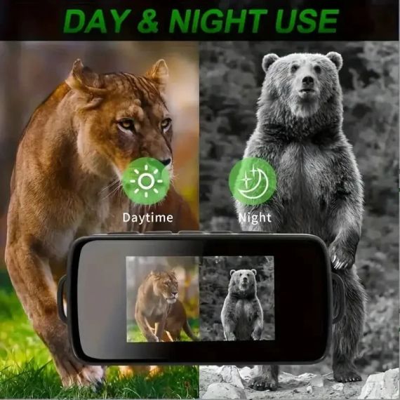 Модернизированный монокуляр, цифровой инфракрасный телескоп ночного видения для 100% темноты с 16-кратным зумом | Зображення 2