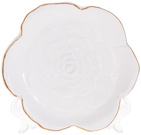 Тарілки в наборі 6 шт Rose White - Gold 16х15.5х2.5см ceramic