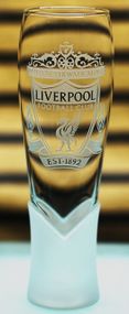 Крафтовый бокал 440 мл Ливерпуль с гравировкой Стеклянный бокал для фаната ФК Liverpool Подарок болельщику
