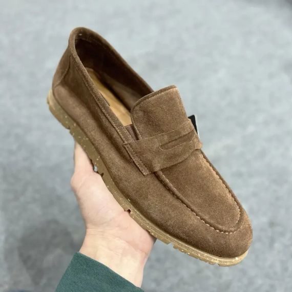 Чоловічі лофери Luciano Bellini 687 коричневий замш 42 розмір | Зображення 3