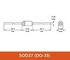 Стабілітрон BZX79-C6V8  (DO-35)  0,5W 6,8v | Зображення 4