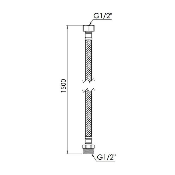 Гибкая подводка для воды Thermo Alliance Forte ВН 150 см SF392W150 | Зображення 1