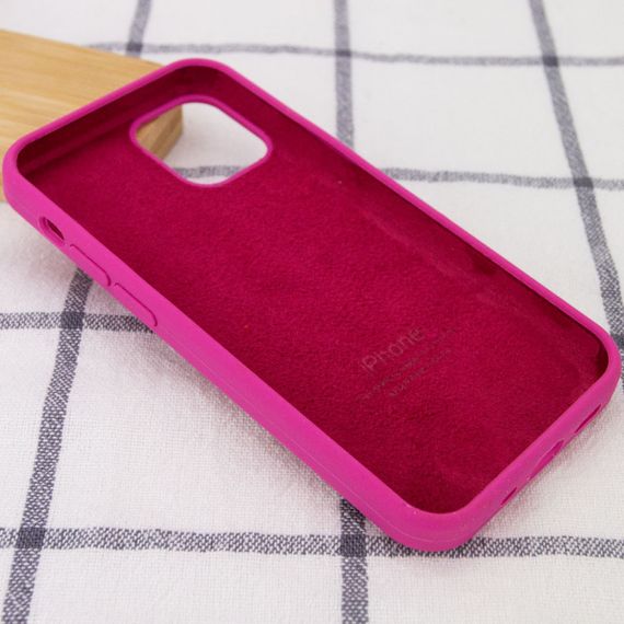 Чехол Silicone Case Full Protective (AA) для Apple iPhone 16 (6.1") Малиновый / Dragon Fruit | Зображення 2